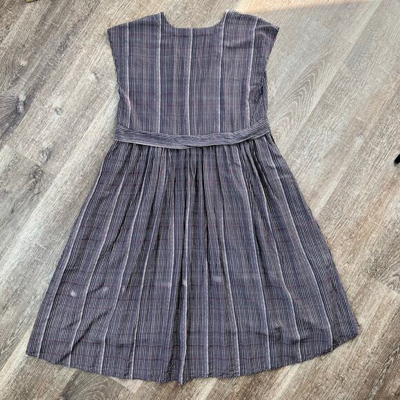 Hatch The Paulina Maternity Dress Brown Printed Crepe Comfortable V-Neck Silk - Picture 3 of 5